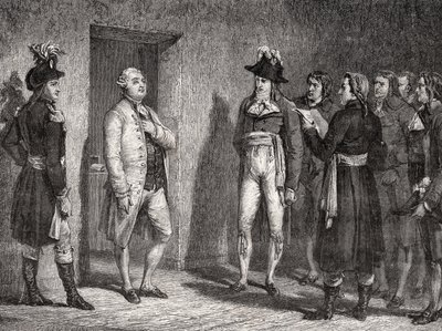 Joseph Garat (1749-1833) Proclaims the Arrest of King Louis XVI (1754-93) by H. de la Charlerie